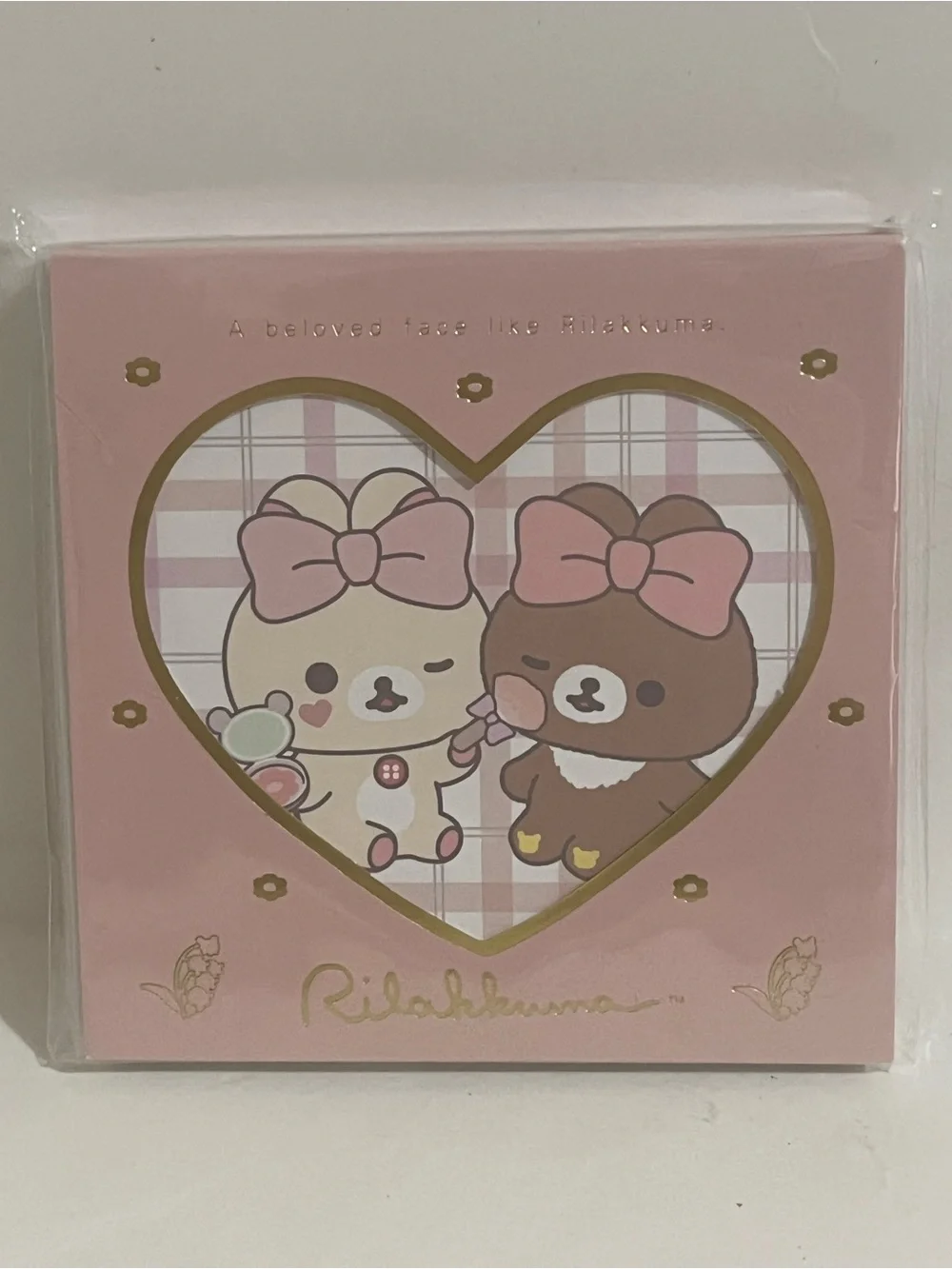 Rilakkuma-Korilakkuma MakeUp Series Small Square Memo Pad